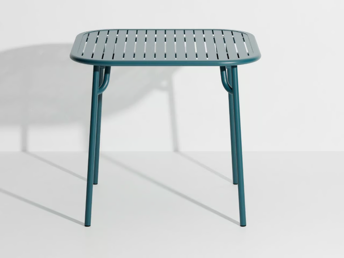 WEEK-END - Square powder coated aluminium garden table _ Petite Friture